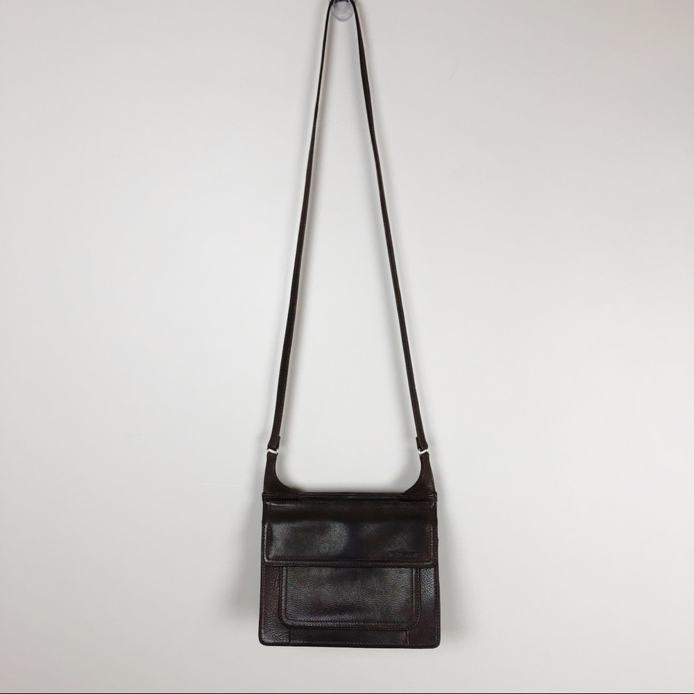 Fossil Brown Leather Crossbody Bag Wallet Interior